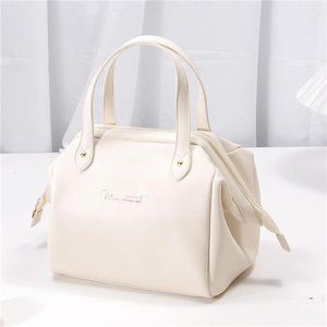 Lunch Bag, Leather Cooler Tote Bag, Large Insulated Reusable Bag for Women